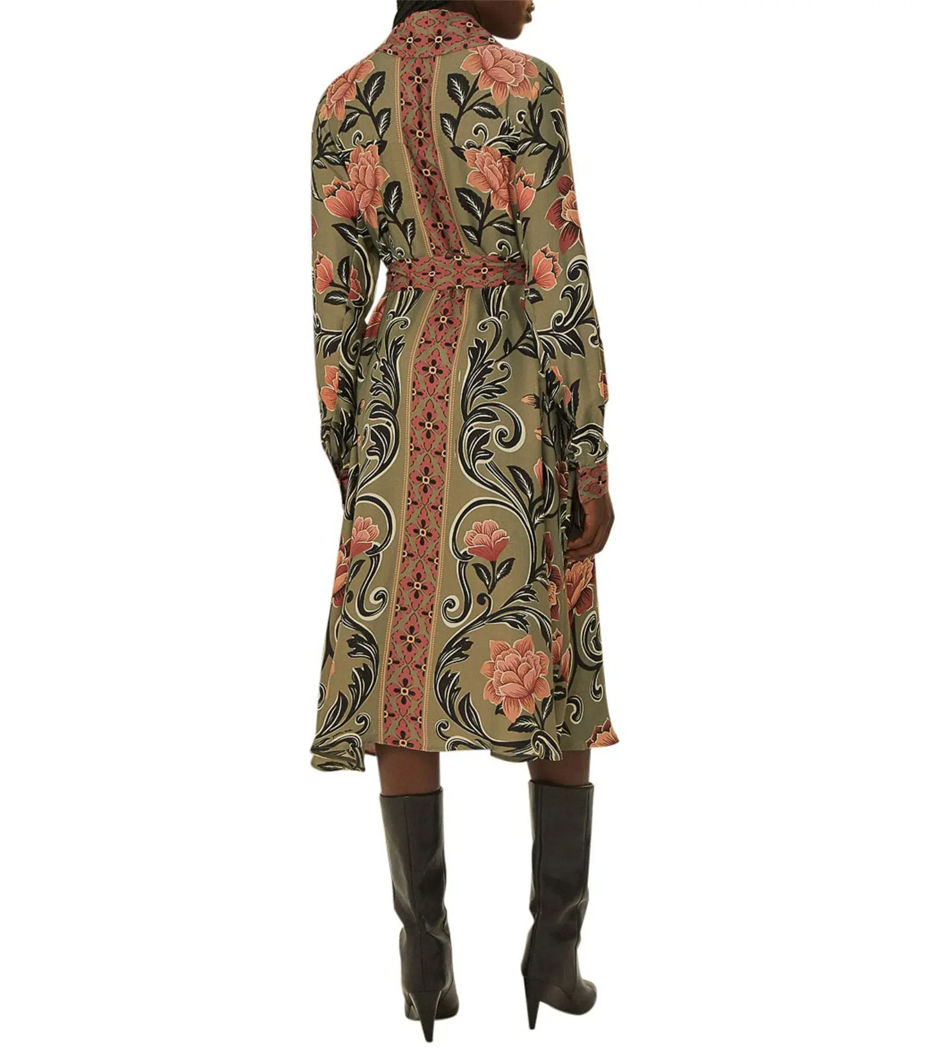 Farm Rio Arabesque Midi Dress Floral Green Size 18/L - Image 2
