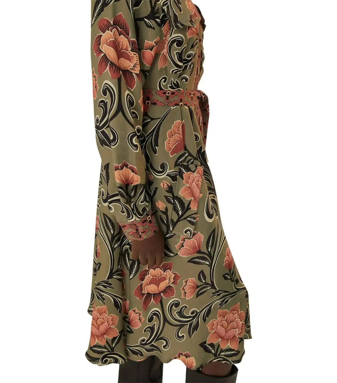 Farm Rio Arabesque Midi Dress Floral Green Size 18/L for rent on The Volte - main image