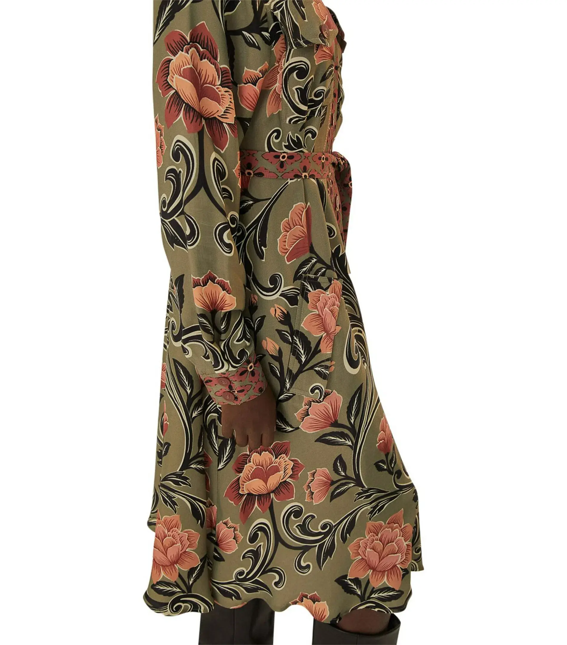 Farm Rio Arabesque Midi Dress Floral Green Size 18/L - Image 4