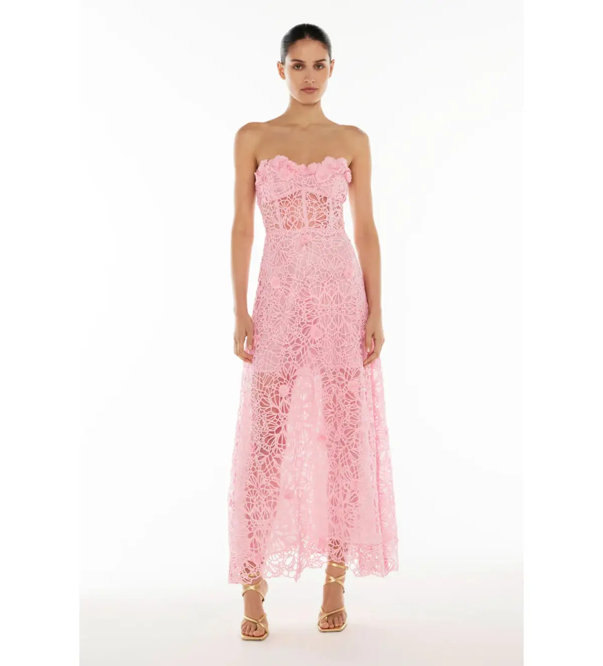 Manning Cartell Pink Tea Ceremony Maxi Dress In Pink Size 4  - Image 1