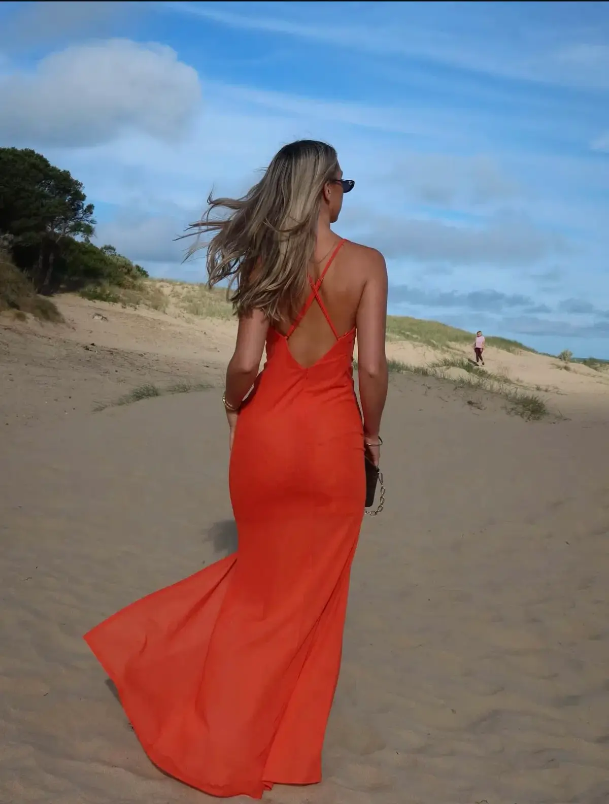 She is Olla Berlin Maxi Dress in Tangerine Size M AU 10 - Image 2