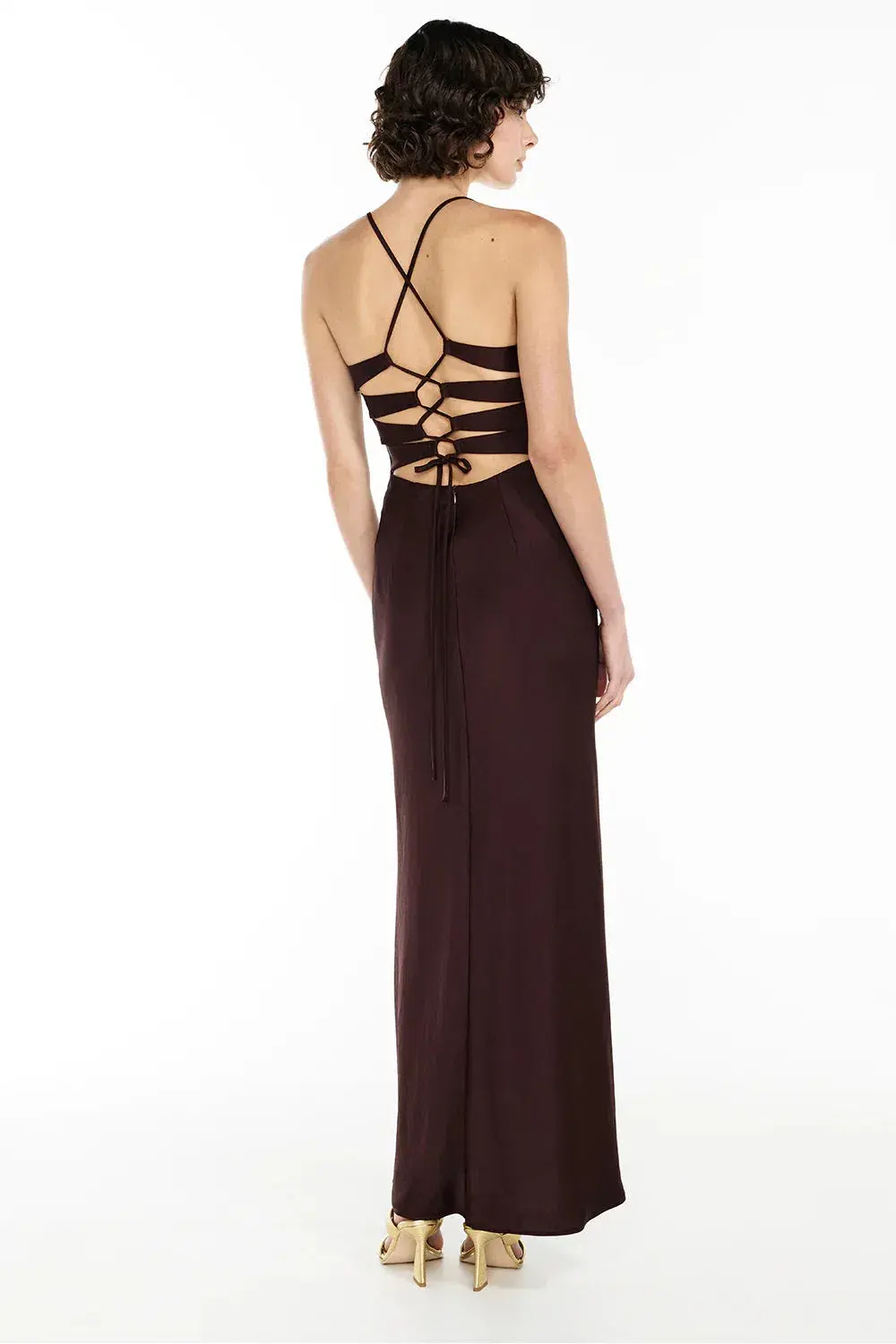 Manning Cartell Time to Shine Slip Maxi Dress Truffle Size AU 8 - Image 3