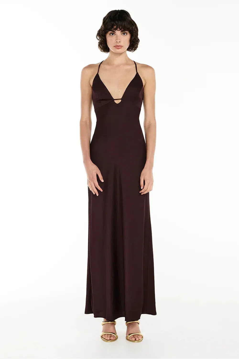 Manning Cartell Time to Shine Slip Maxi Dress Truffle Size AU 8 - Image 1
