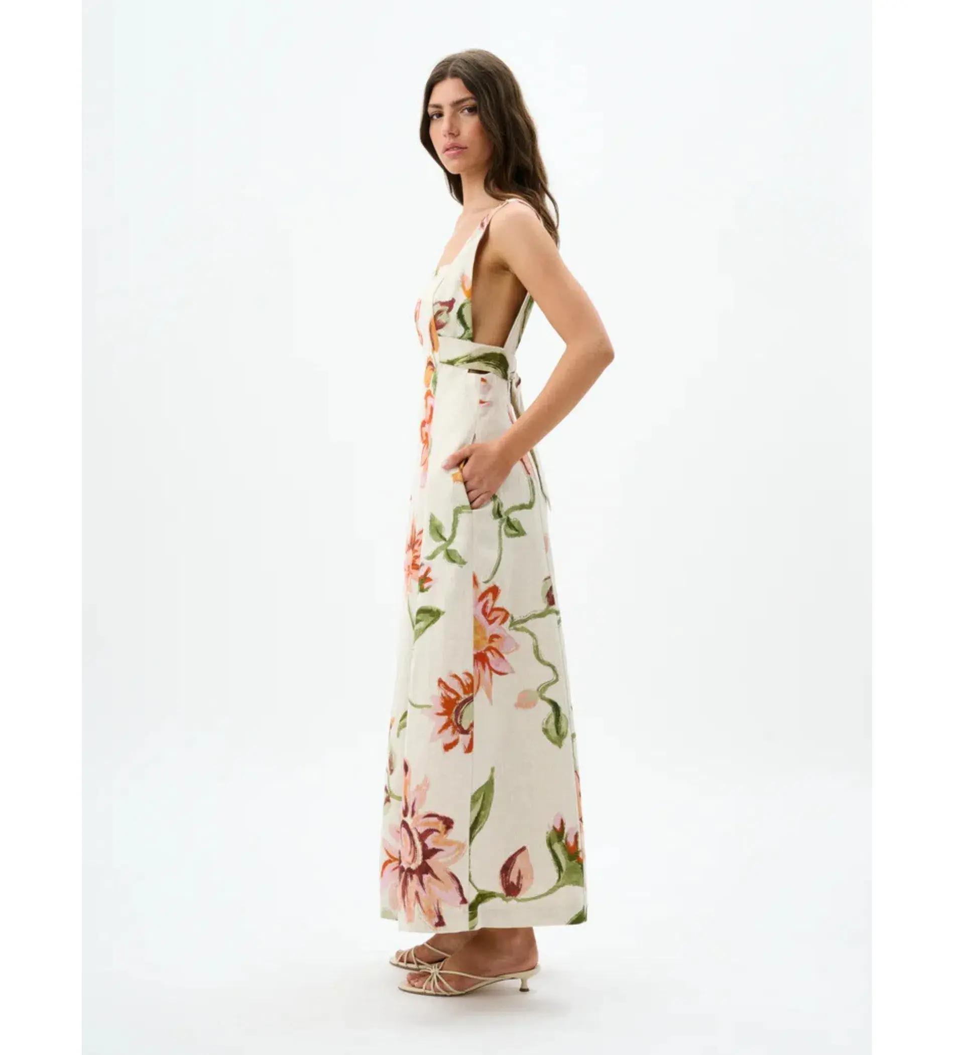 Roame Isolde Maxi Dress Raphia Bloom One Size - Image 3
