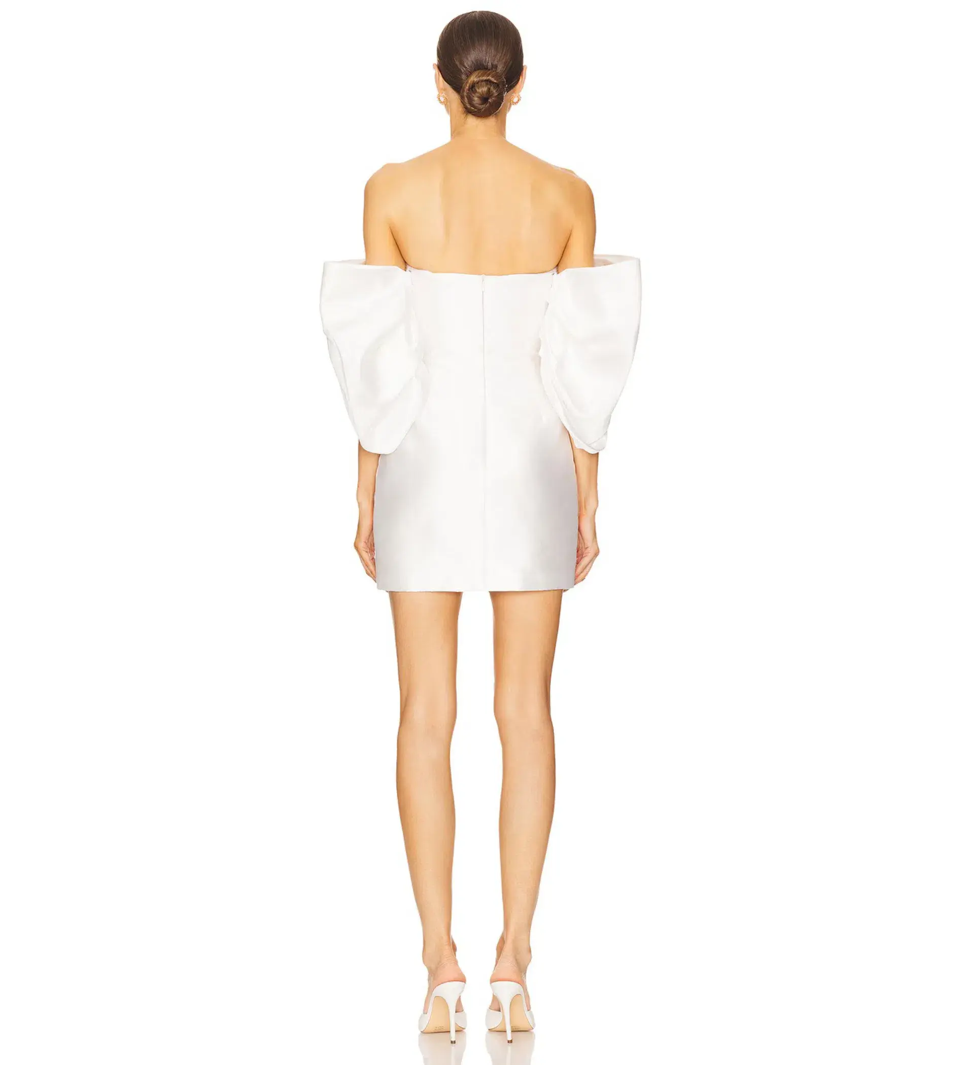 Solace London The Elina Mini Dress Cream Size AU 12 - Image 3