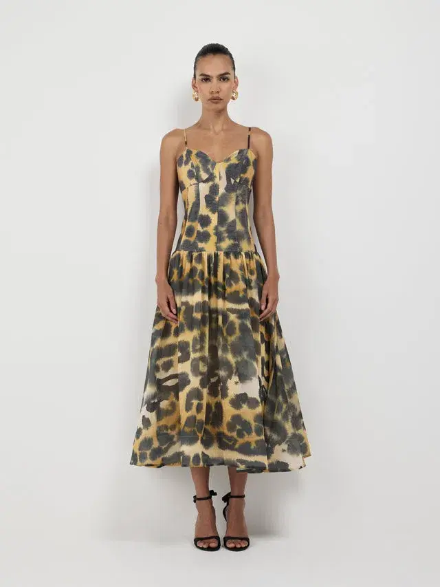 Sheike Feline Midi Dress Size AU 12 - Image 1