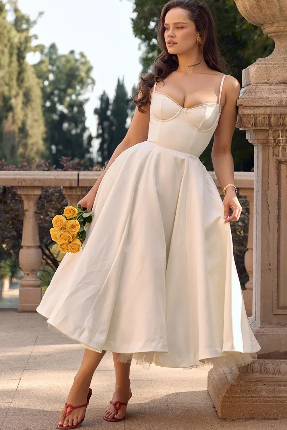 House of CB Mademoiselle White Tull Midi Dress Size AU 6 - Image 10