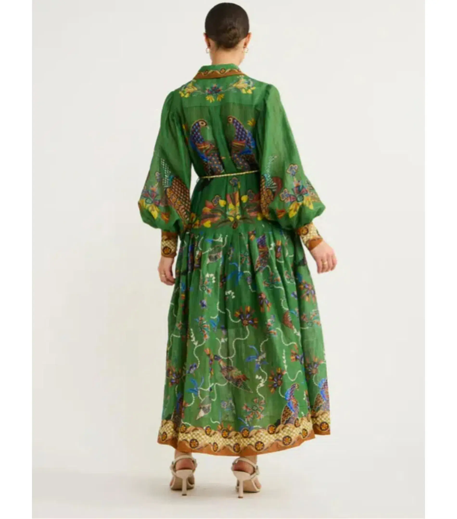 Alemais Birdie Shirtdress Jade Green Size AU 14 - Image 3