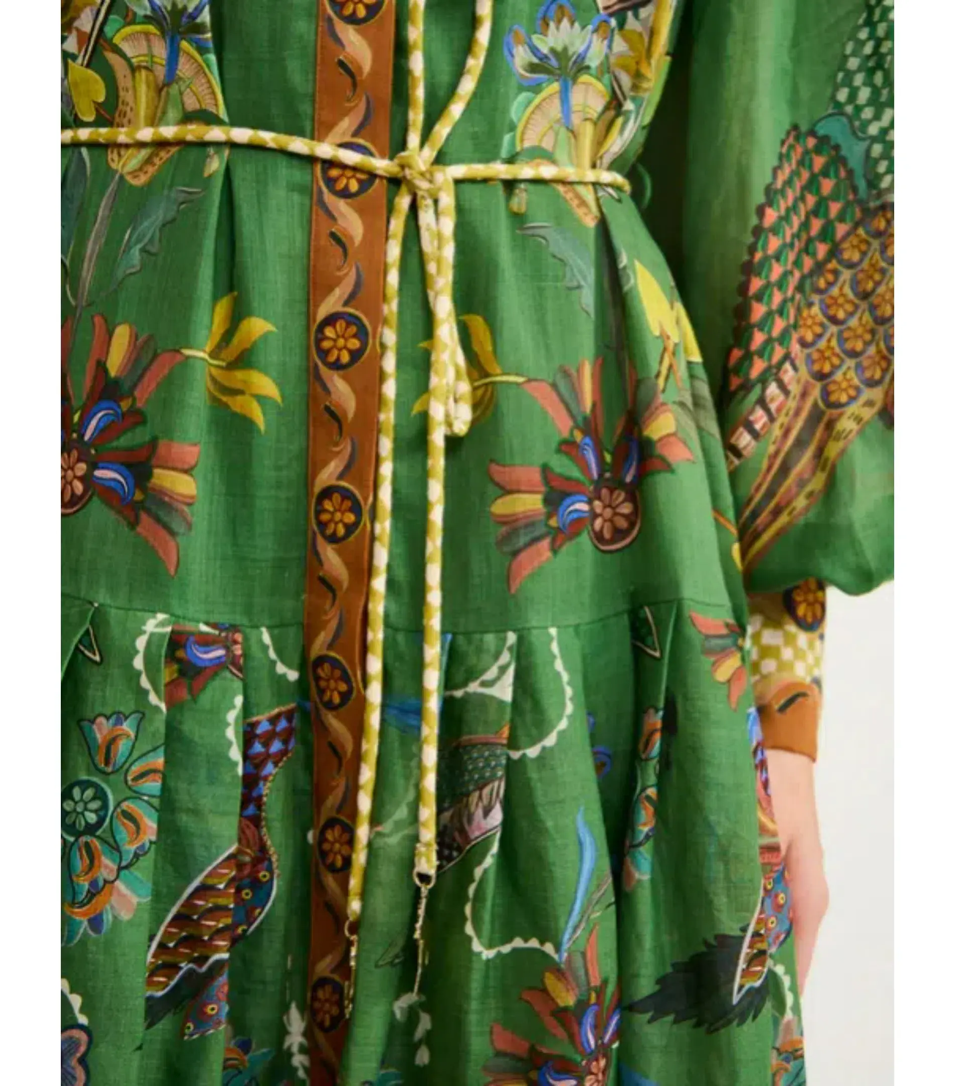 Alemais Birdie Shirtdress Jade Green Size AU 14 - Image 5