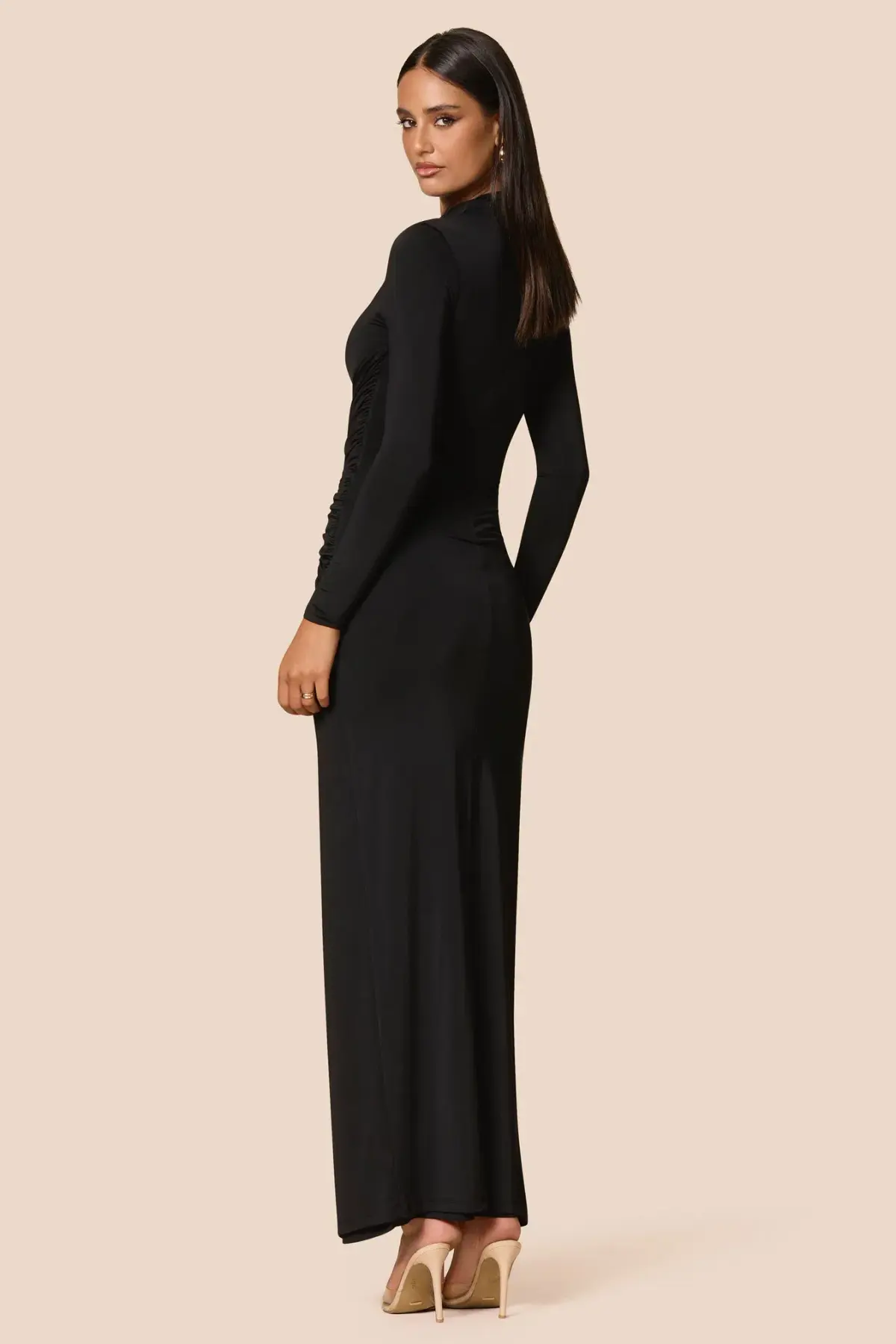 Love Nookie Kaia LS Maxi Dress Black Size AU 8 - Image 3