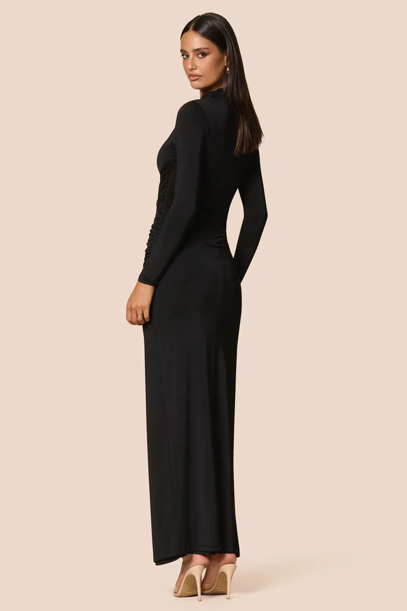 Love Nookie Kaia LS Maxi Dress Black Size AU 8 - Image 3