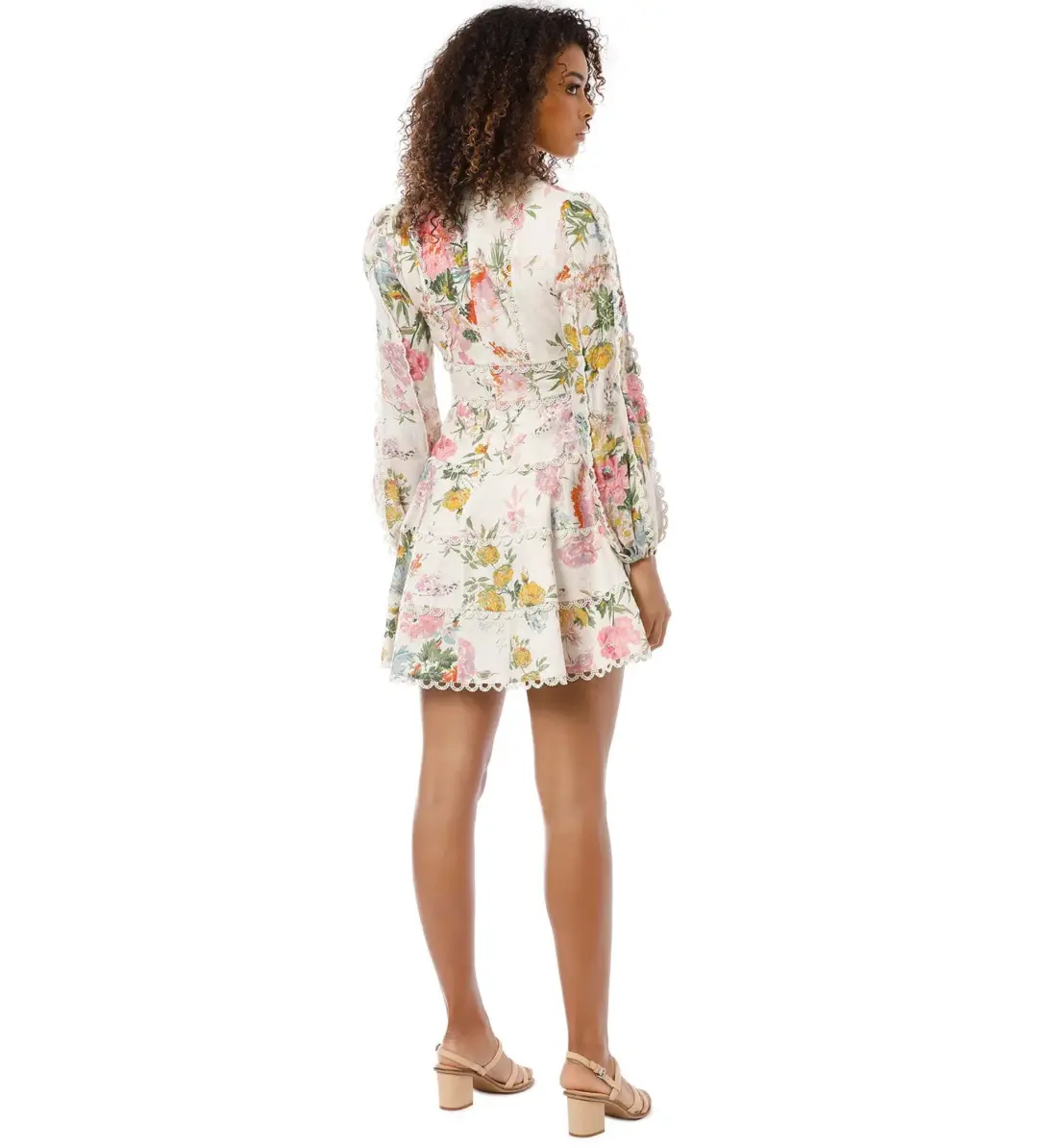 Zimmermann Heathers Flounce Mini Dress Floral Size 1 AU 10 for rent on The Volte - main image
