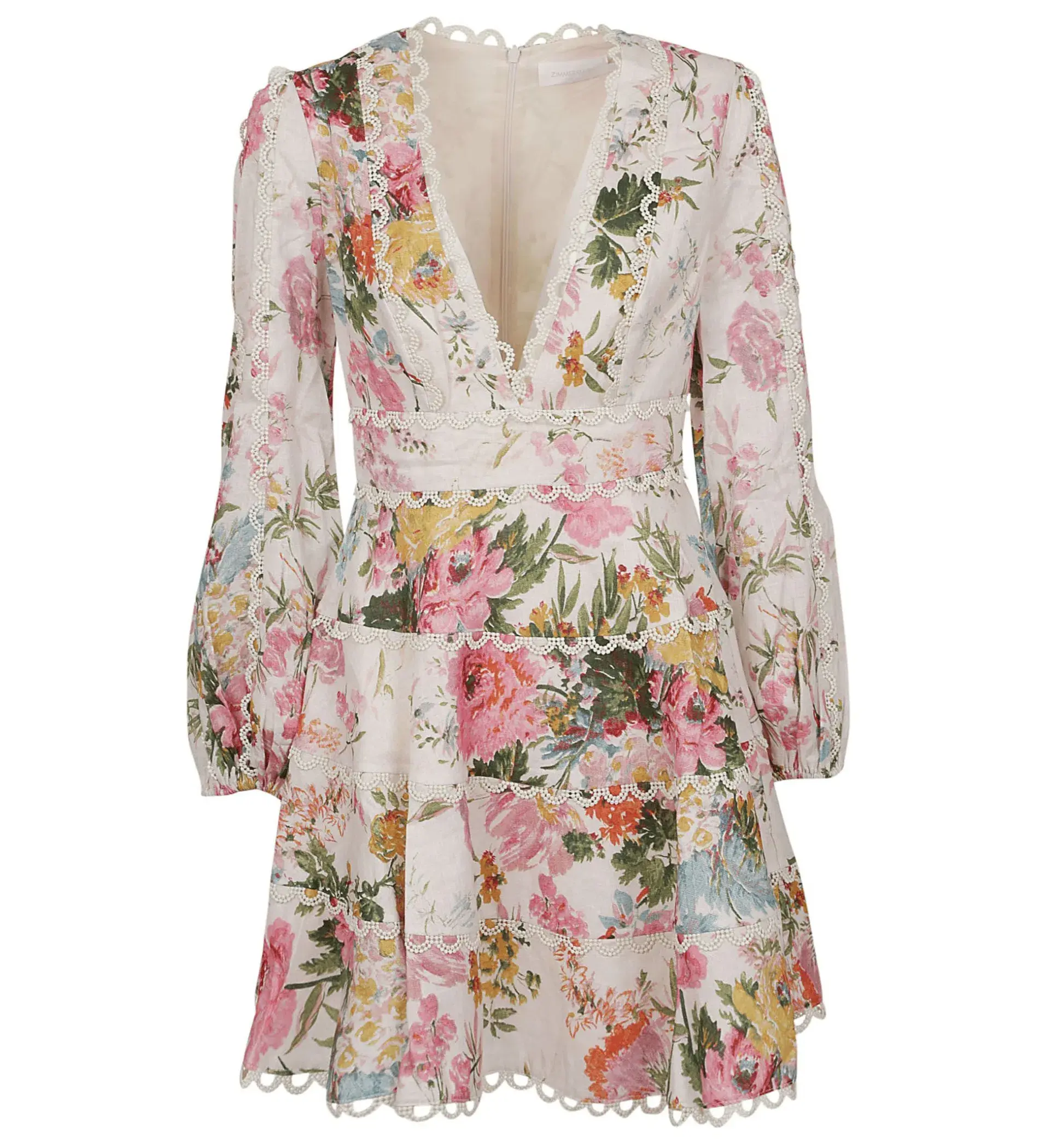 Zimmermann Heathers Flounce Mini Dress Floral Size 1 AU 10 - Image 5