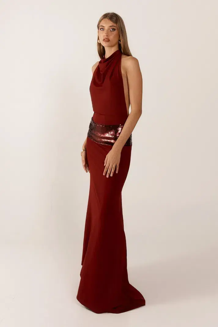 Ance Gria Wine Adele Gown Size AU 10 - Image 2