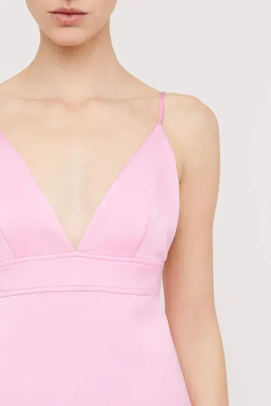Scanlan Theodore The Satin Shoestring Mini Dress in Pink Size 8 - Image 5