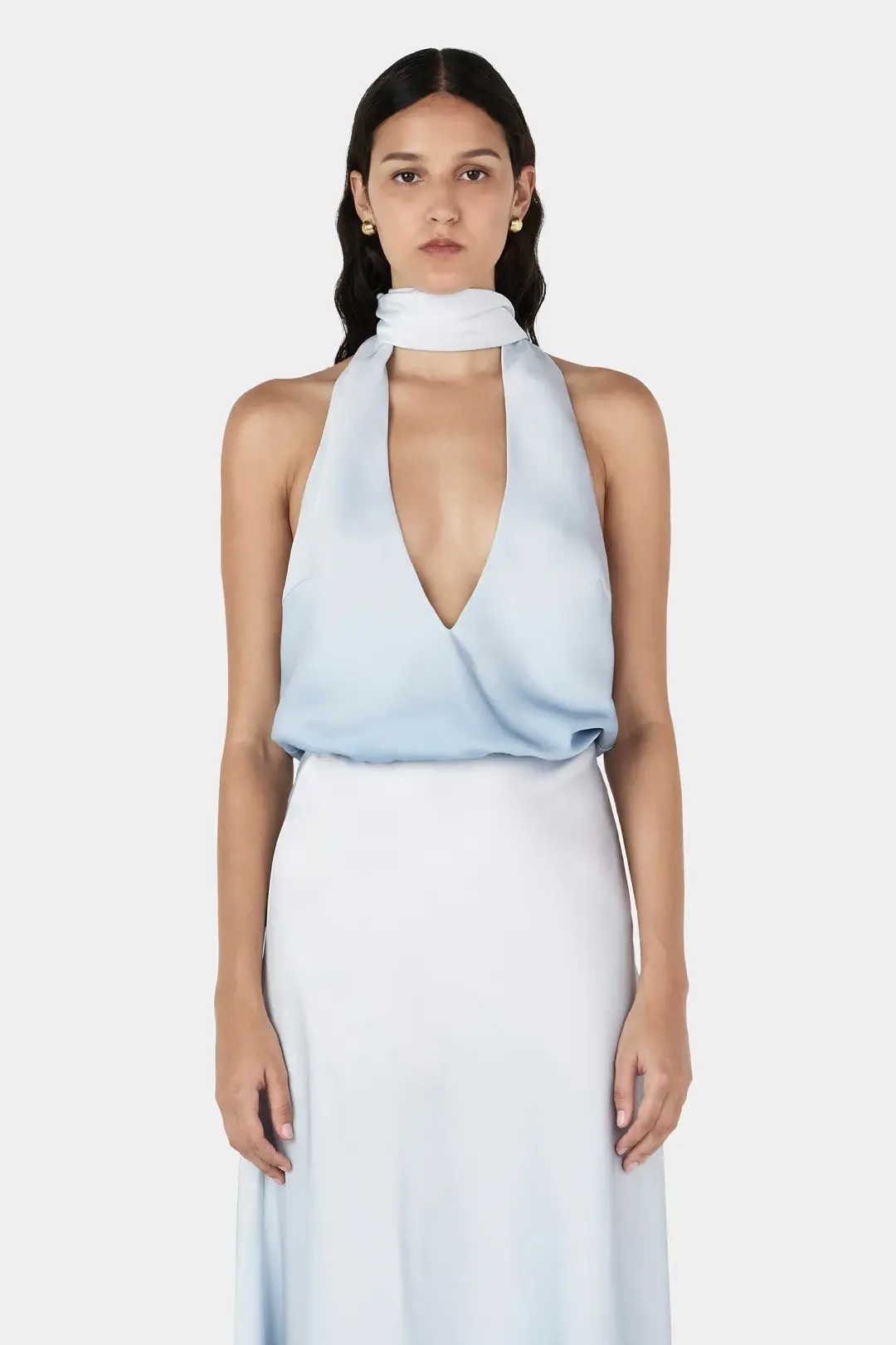 Hansen and Gretel Harper Halter Top Ocean Spray Size AU 12  for rent on The Volte - main image