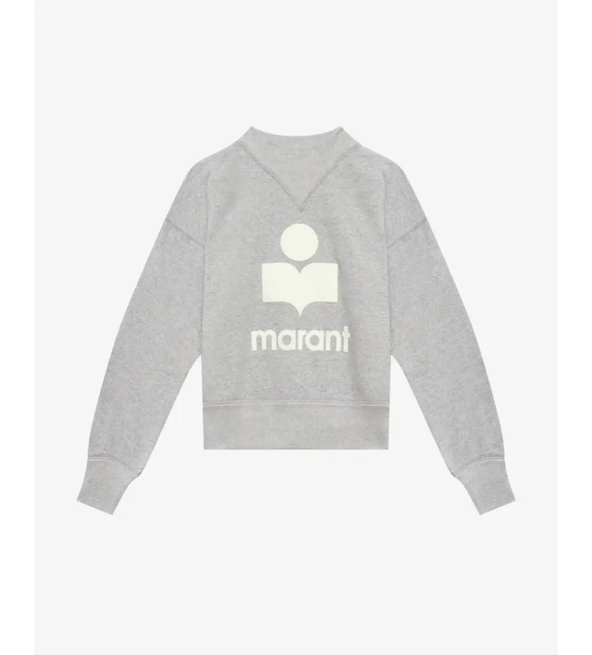 Isabel Marant Moby Stand-up Collar Logo Sweatshirt Gray Size 10/M - Image 4