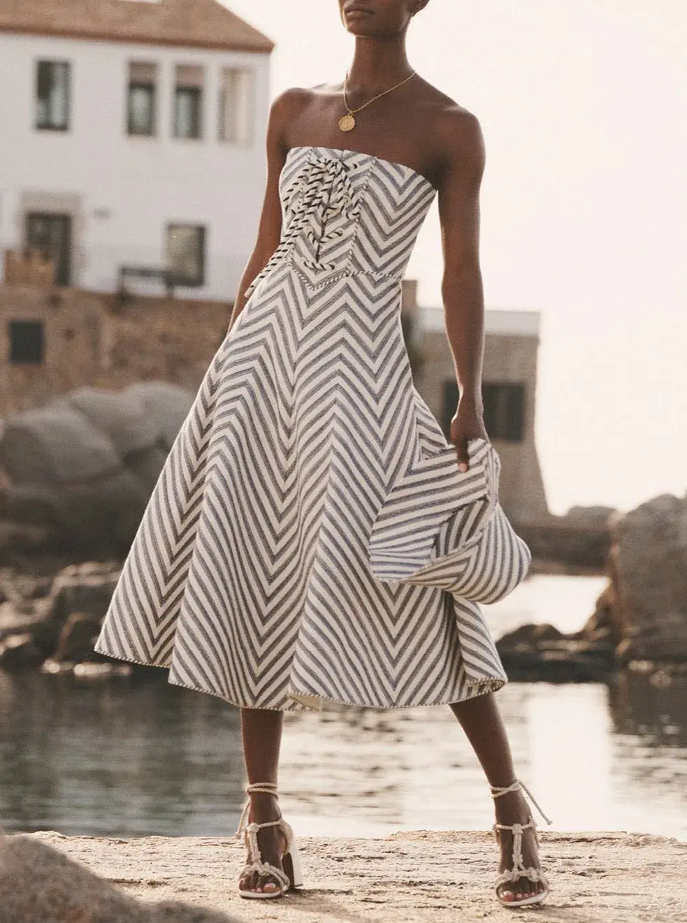 Zimmermann High Tide Laced Midi Dress Size AU 16 - Image 3