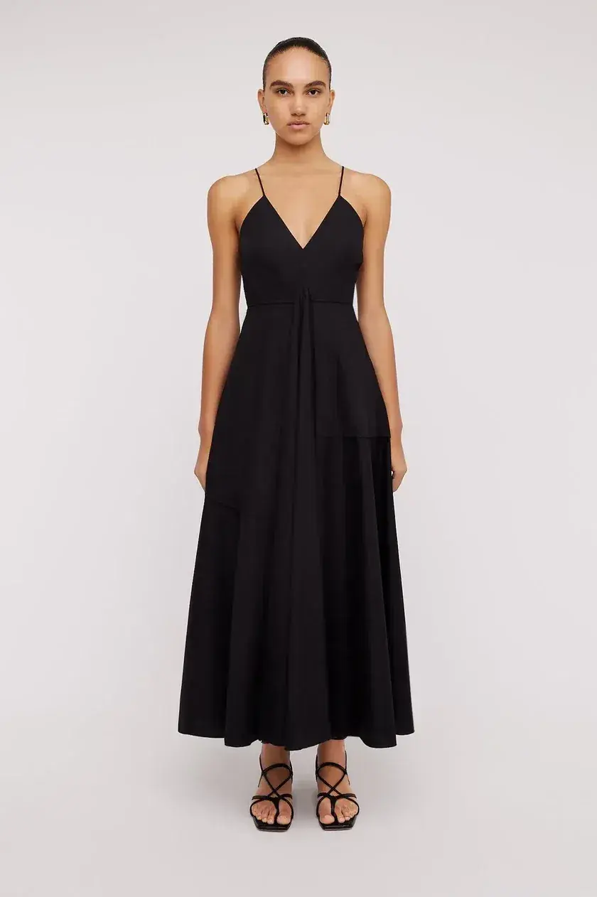 Scanlan Theodore Parachute Strappy Dress in Black Size AU 8 - Image 1