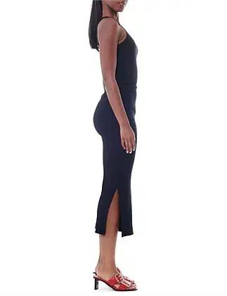 Ganni Soft Cotton Rib Tank Top Maxi Dress Size 8/S for rent on The Volte - main image