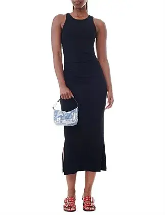 Ganni Soft Cotton Rib Tank Top Maxi Dress Size 8/S for rent on The Volte - main image