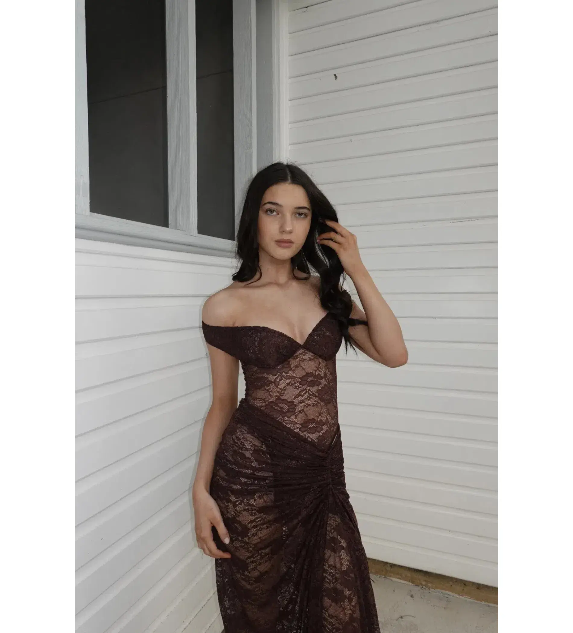 Natalie Rolt Aubrey Maxi Dress Espresso Size 2 AU 10 - Image 3