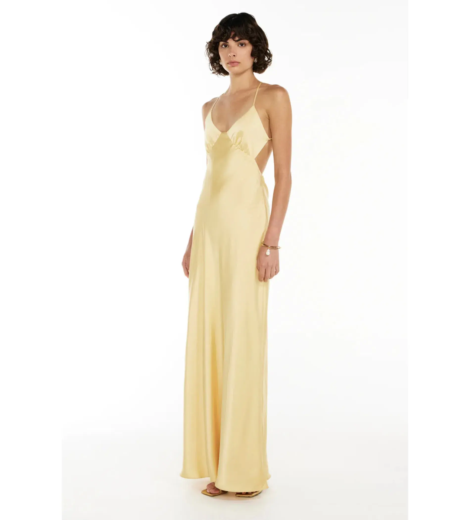 Manning Cartell Saturation Point Slip Dress Custard Size 6 - Image 3