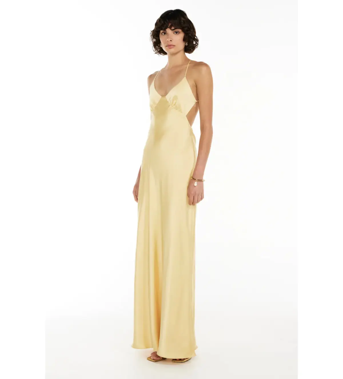Manning Cartell Saturation Point Slip Dress Custard Size 8 - Image 3