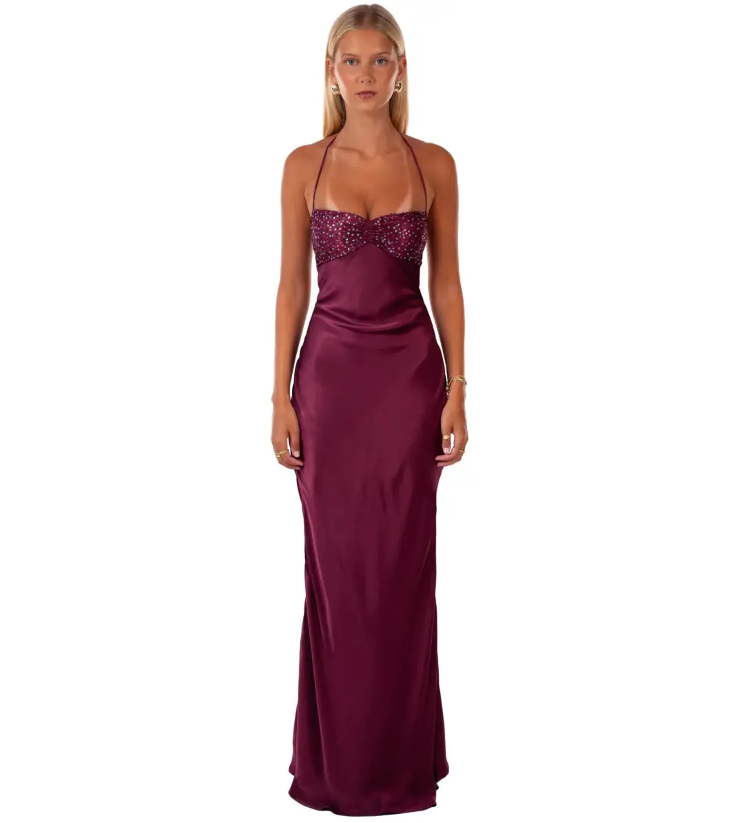 I Am Delilah Berry Jade Maxi Dress in Red Size XS AU 6 for rent on The Volte - main image