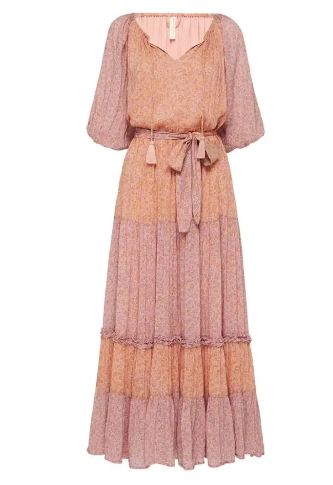 Spell Rae Gown in Peach Size M AU 12 for rent on The Volte - main image