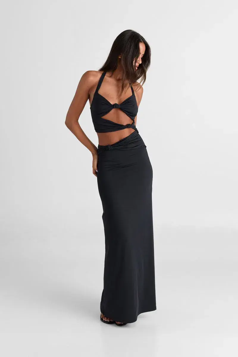 Sasha Therese Oralia Maxi Dress Black Size 6  - Image 2