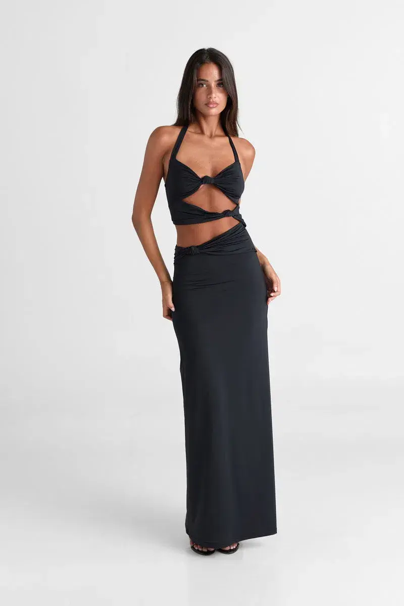 Sasha Therese Oralia Maxi Dress Black Size 6  - Image 1