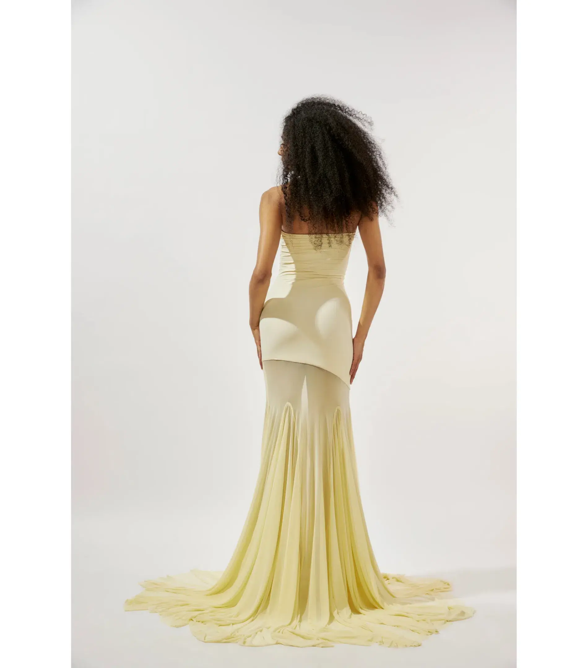 Deme By Gabriella Dahlia Strapless Gown Butter Yellow Size AU 6  - Image 2