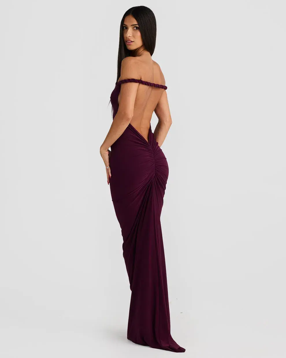 Melani The Label Maia Maxi Gown Mulberry  Size 6 - Image 4