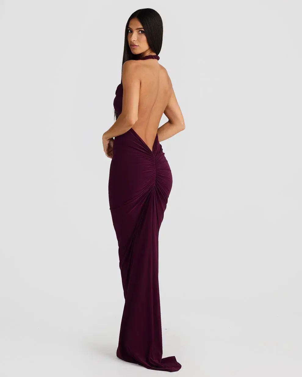 Melani The Label Maia Maxi Gown Mulberry  Size 6 for rent on The Volte - main image
