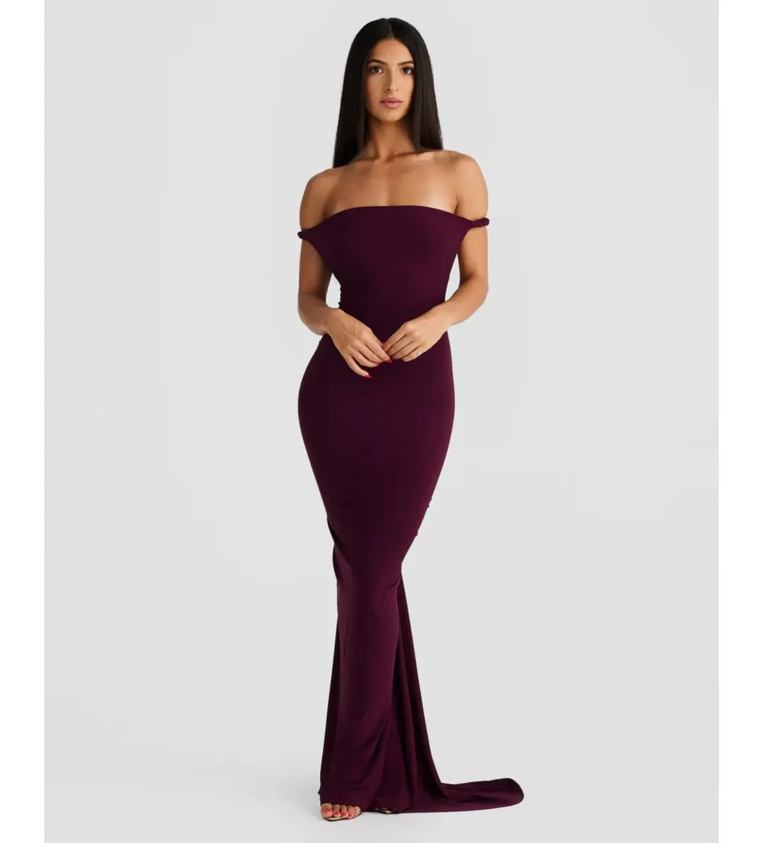 Melani The Label Maia Gown Mulberry Size M AU 10 for rent on The Volte - main image