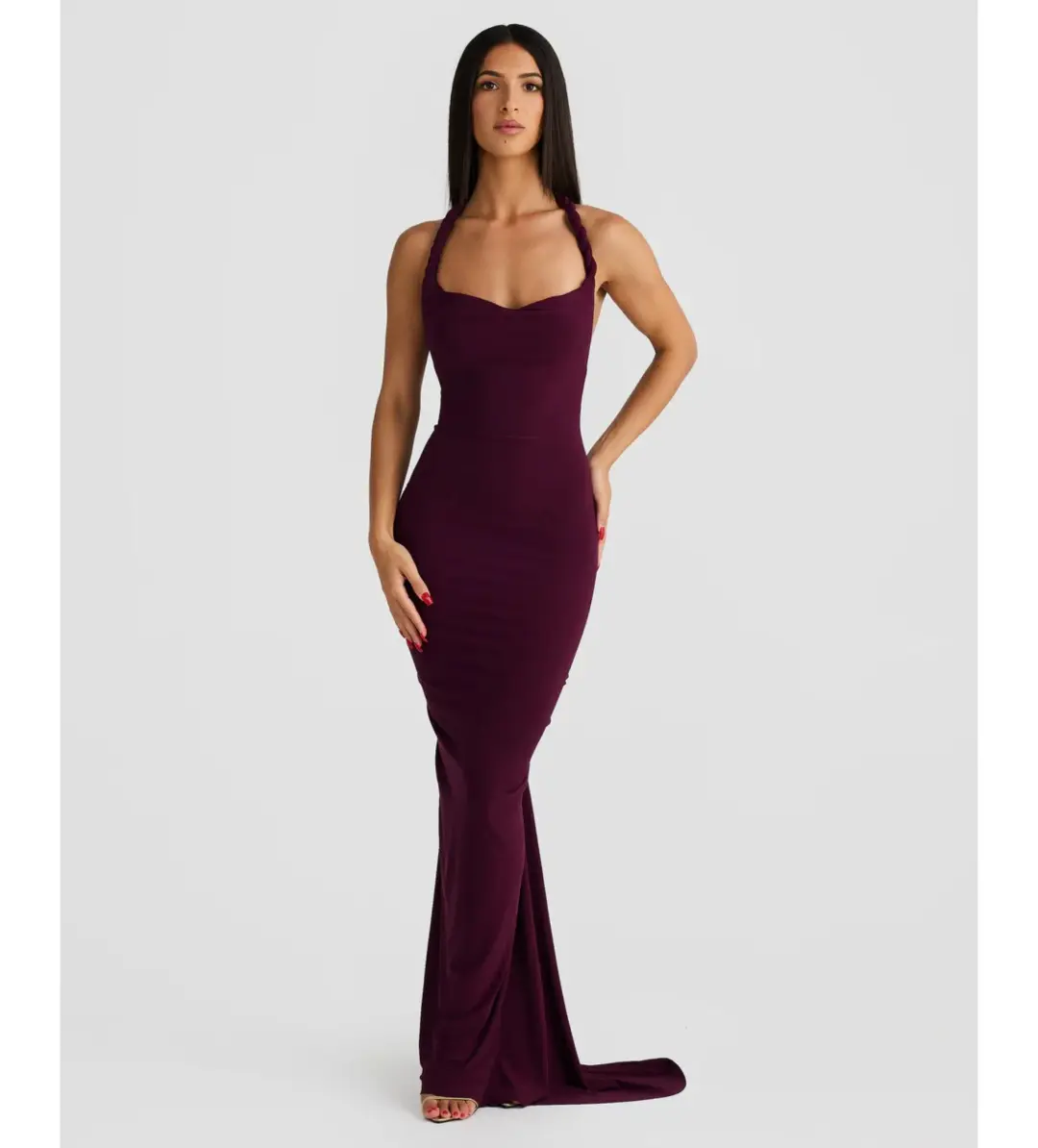 Melani The Label Maia Gown Mulberry Size M AU 10 for rent on The Volte - main image