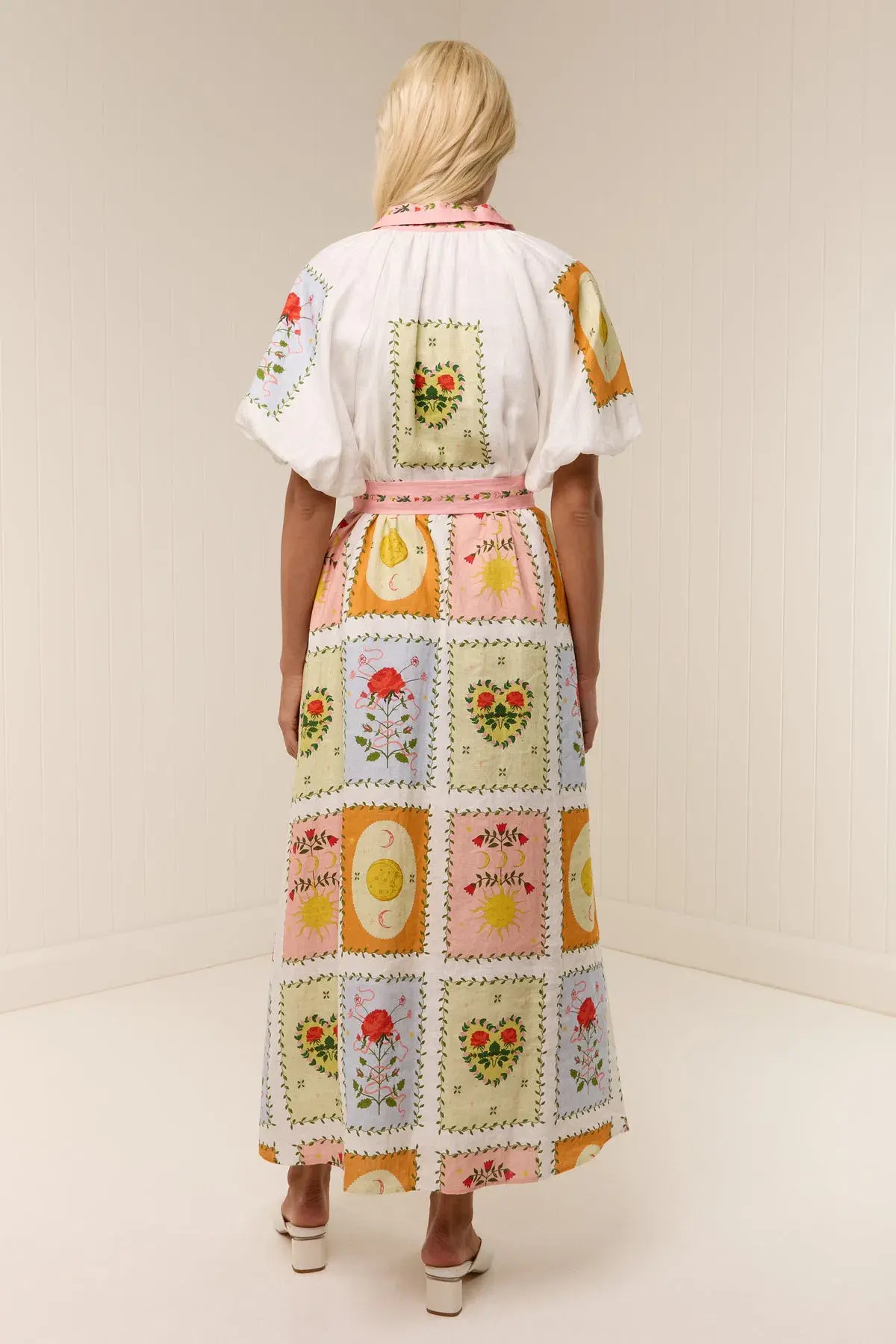 Palm Noosa Marla Dress Siesta Tile Midi Dress Print Size 6 - Image 3