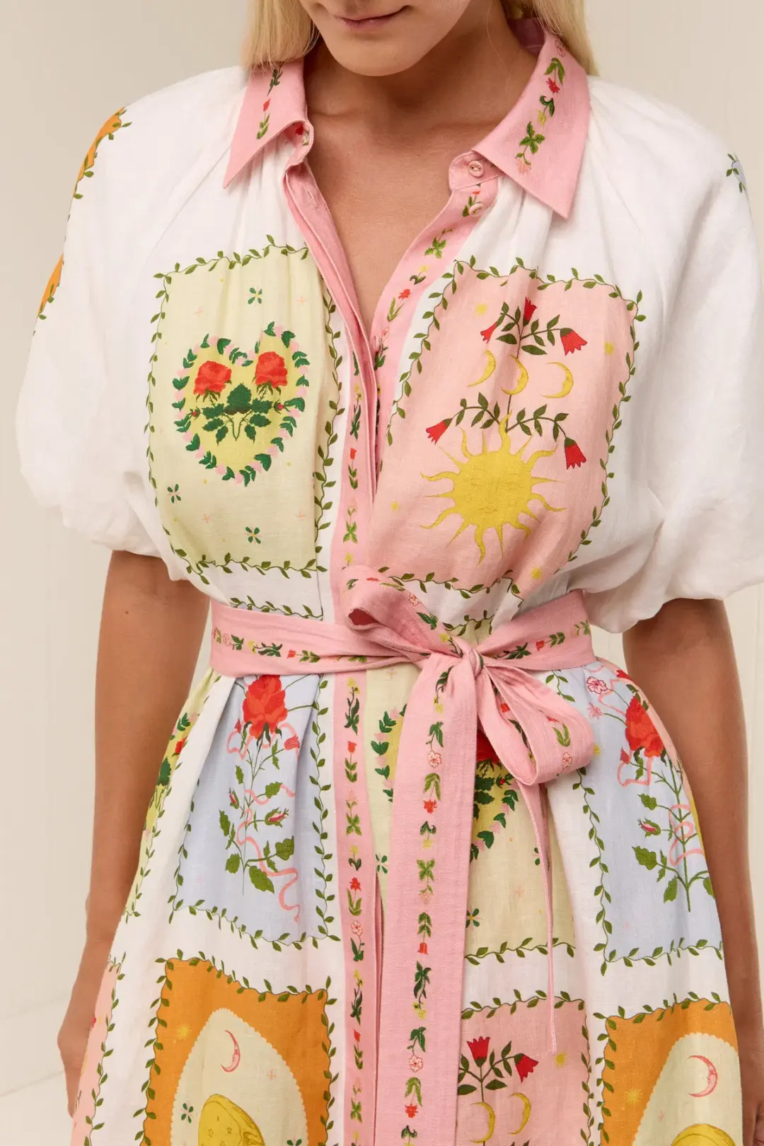 Palm Noosa Marla Dress Siesta Tile Midi Dress Print Size 6 for rent on The Volte - main image