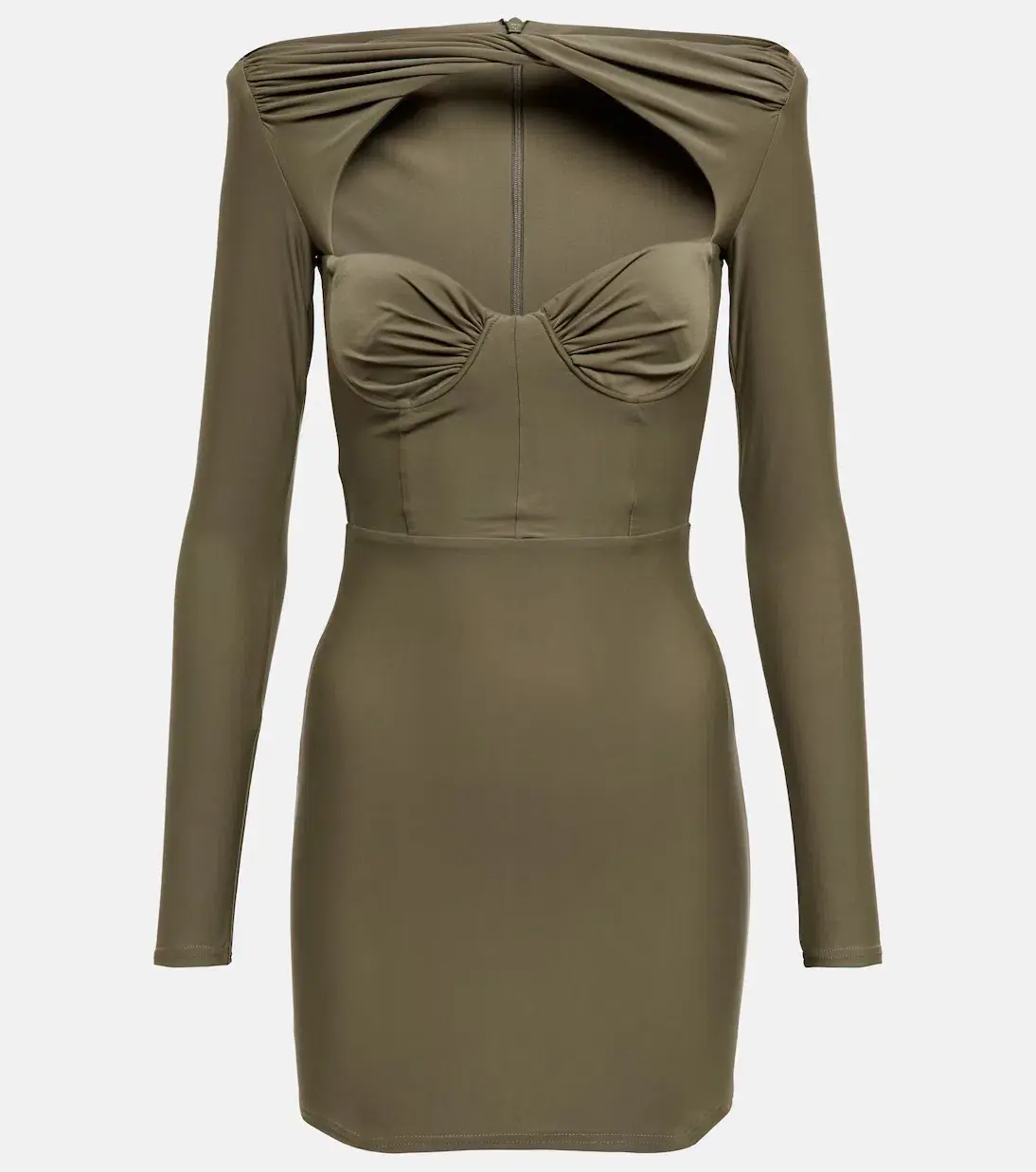 Alex Perry Barett Cutout Mini dress in Khaki   AU 6 - Image 5