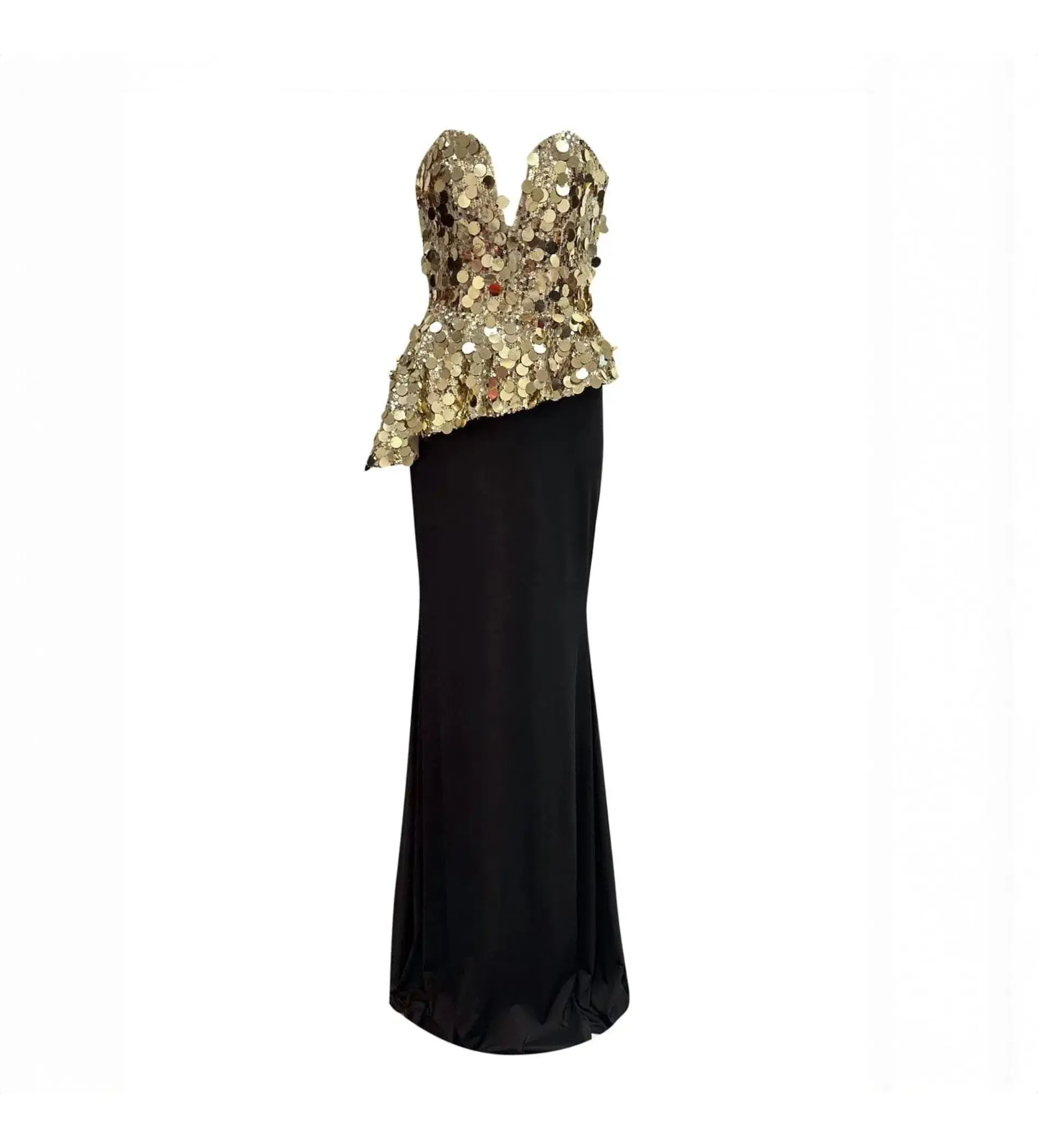 Meraki Official Mirror Jersey Gown Gold Size AU 6 - Image 4