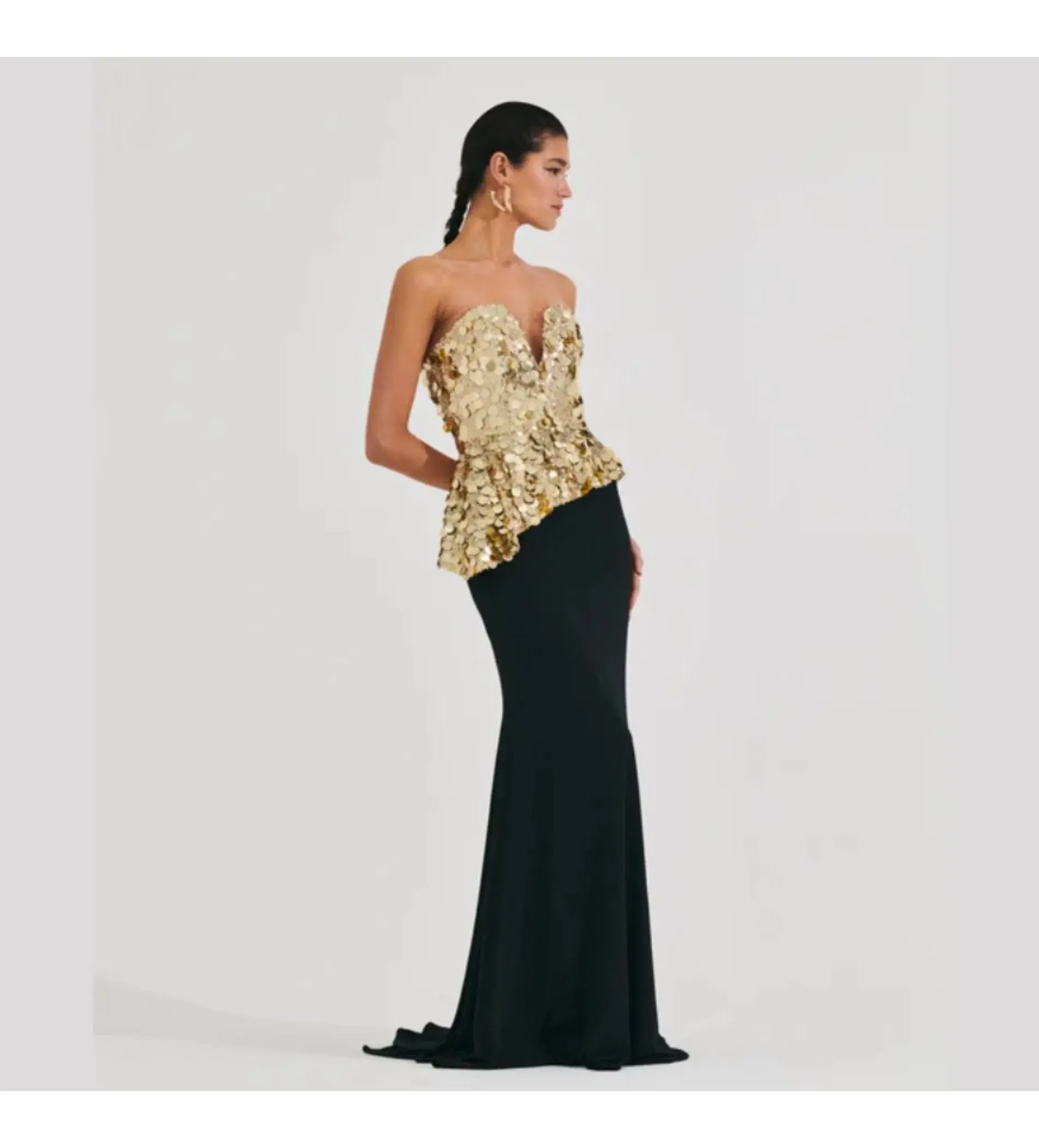 Meraki Official Mirror Jersey Gown Gold Size AU 6 - Image 2