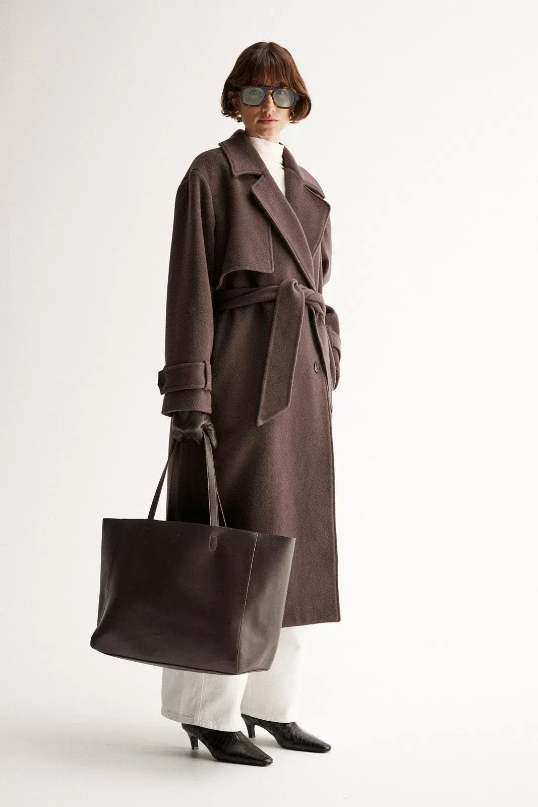 Elka Collective Arna Coat in Chocolate Brown Size 12/L - Image 5
