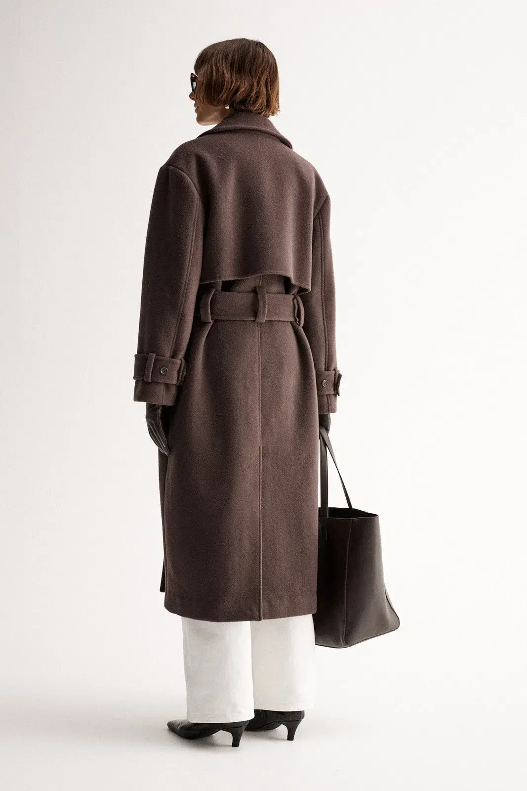 Elka Collective Arna Coat in Chocolate Brown Size 12/L - Image 3