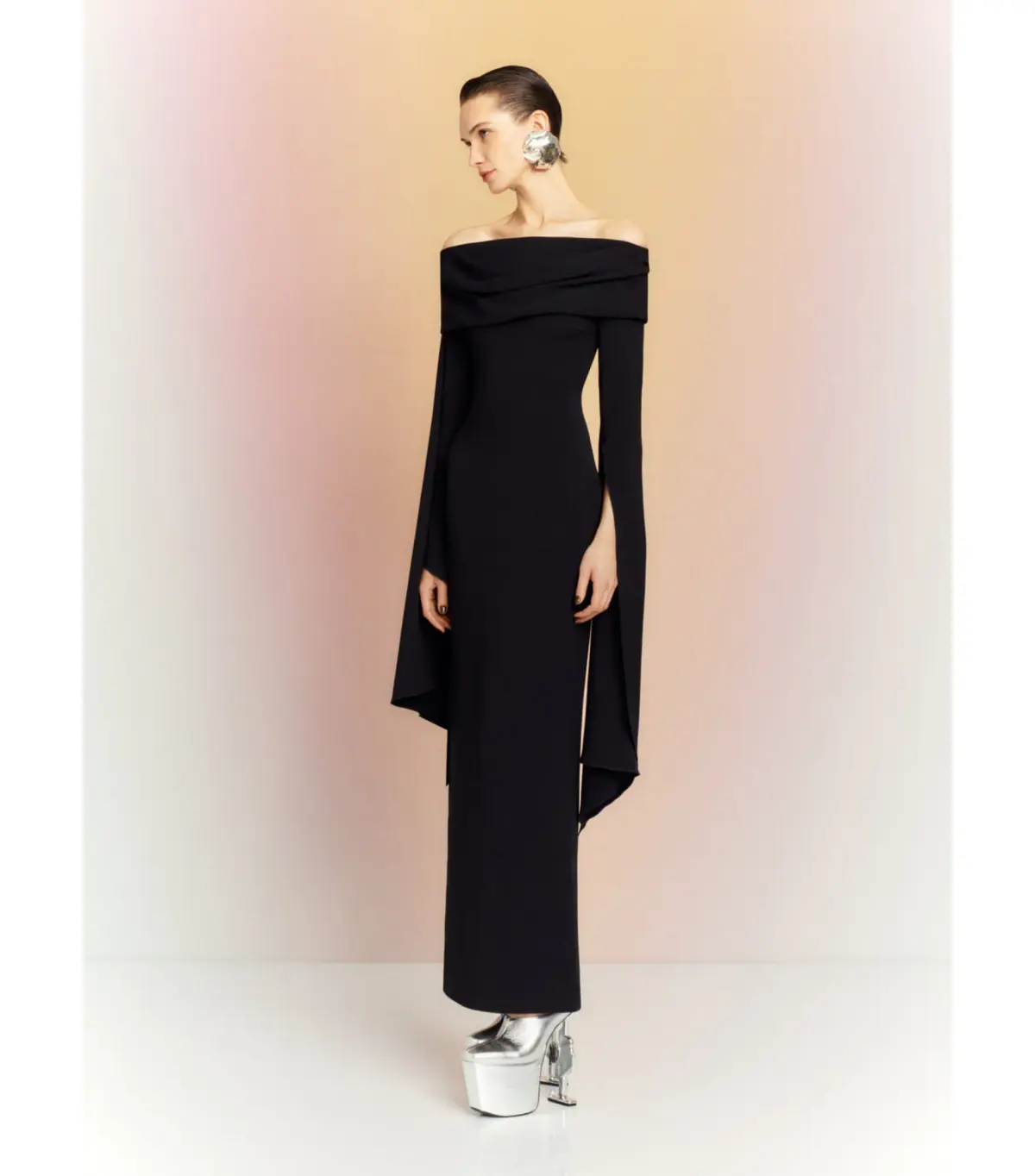 Solace London Arden Maxi Dress Black Size AU 6  - Image 2