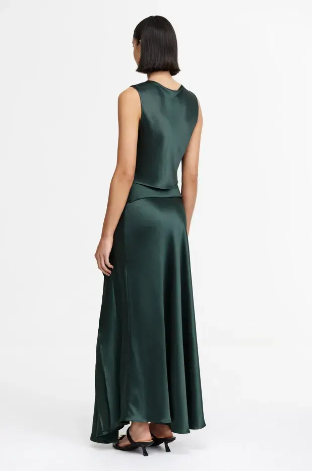 Acler Asney Top and Yewdale Maxi Skirt  Deep Olive Size 6 - Image 3