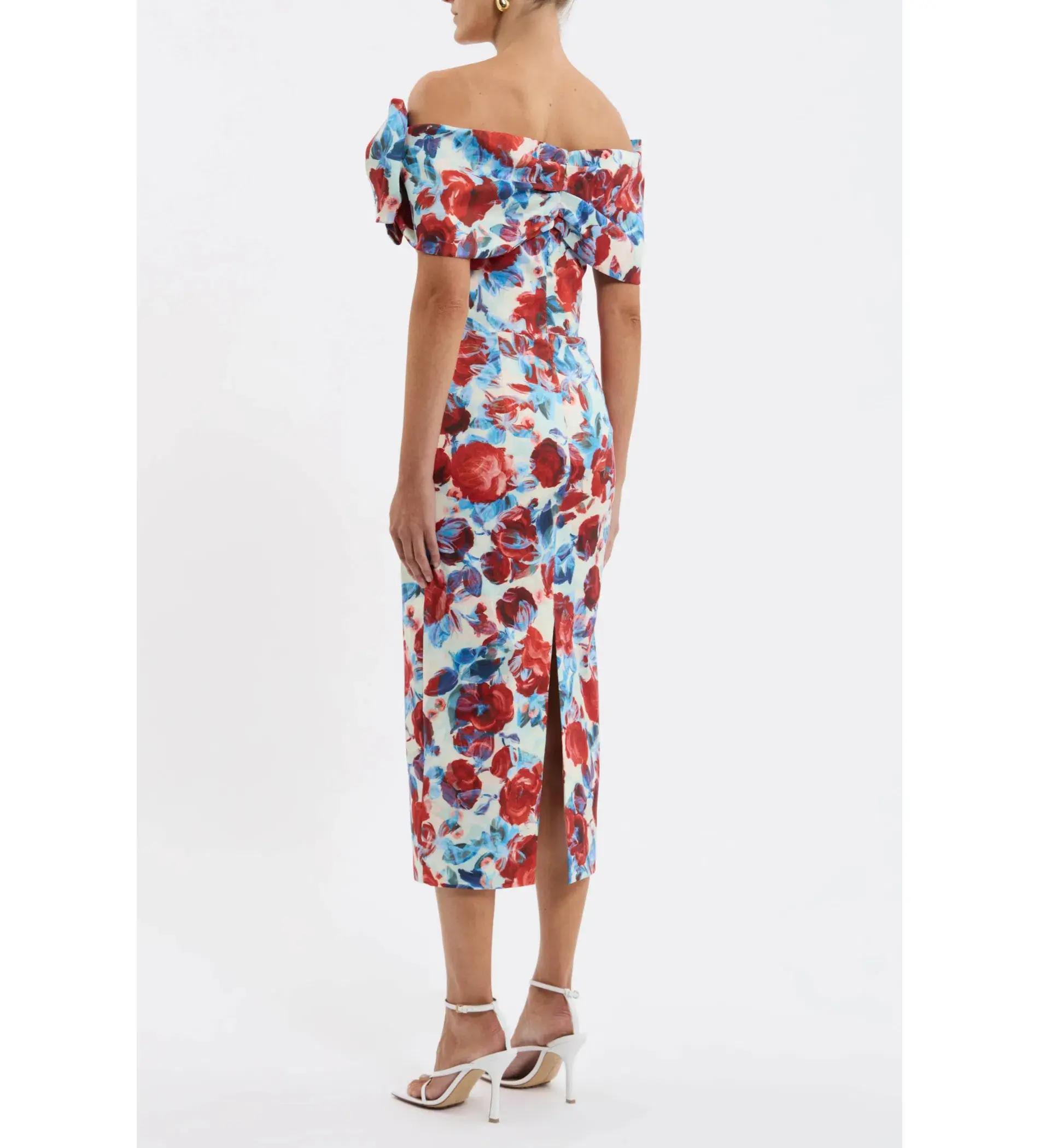 Rebecca Vallance Fleurette Midi Dress Floral Size 8 - Image 3