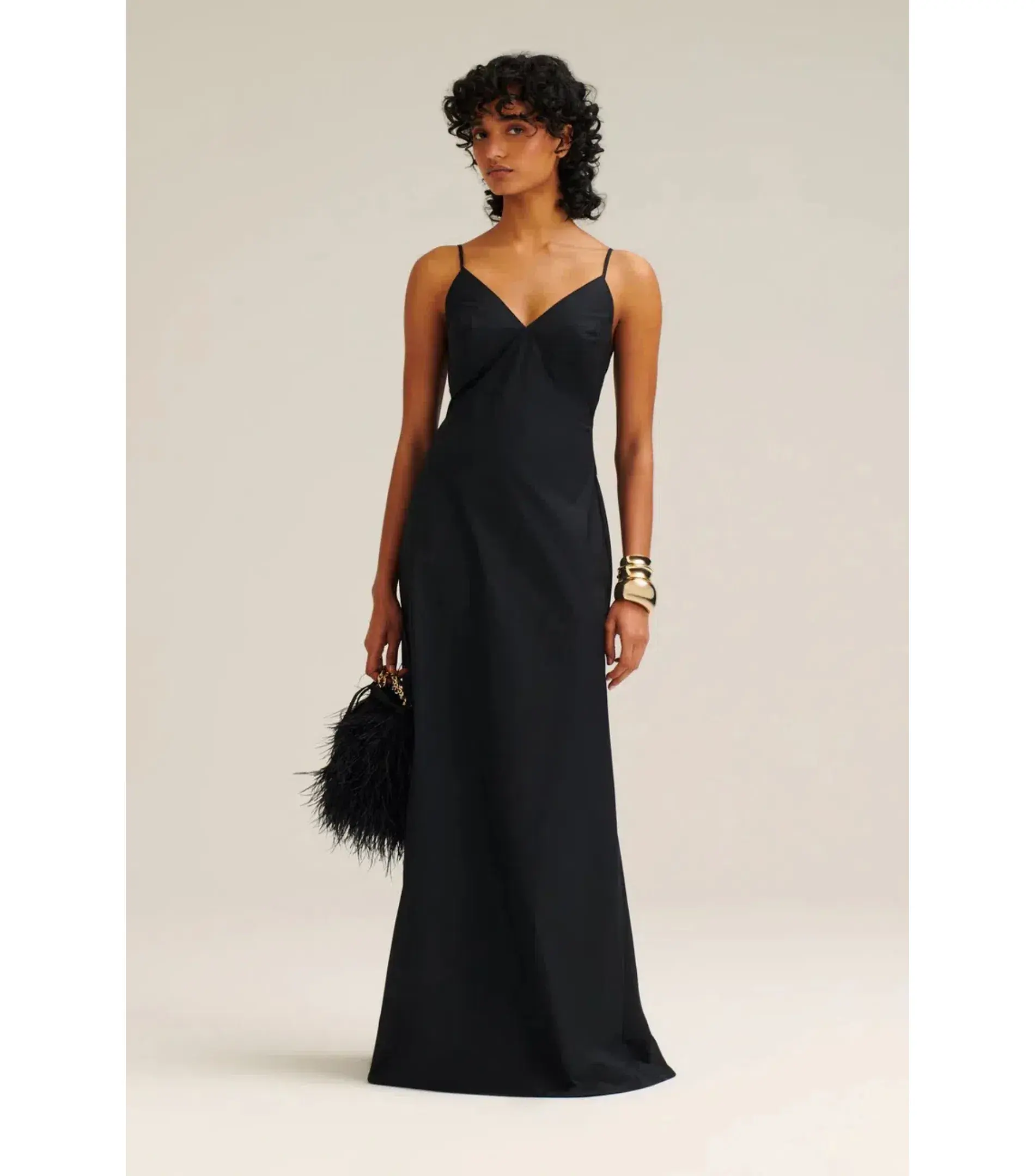 Scanlan Theodore Parachute Cotton Strappy Maxi Dress Black Size AU 6 - Image 1