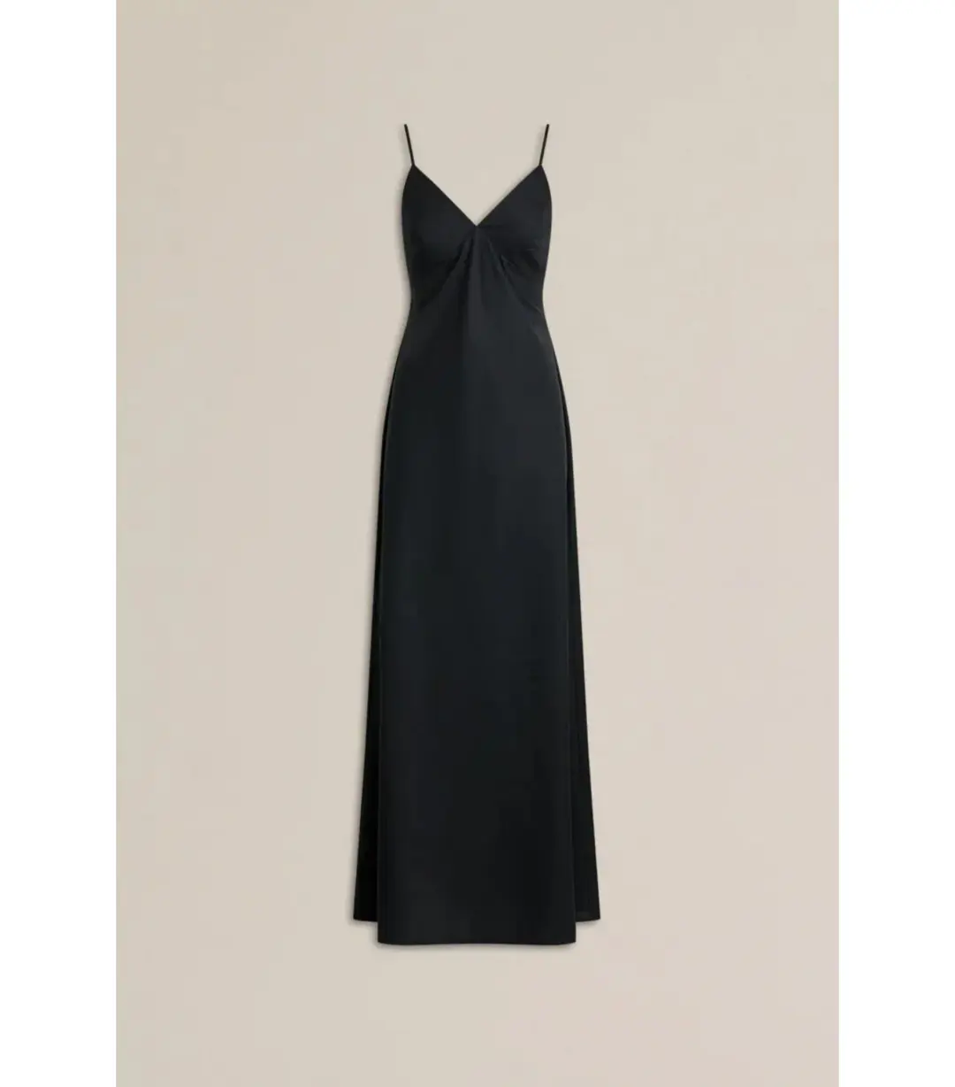 Scanlan Theodore Parachute Cotton Strappy Maxi Dress Black Size AU 6 for rent on The Volte - main image