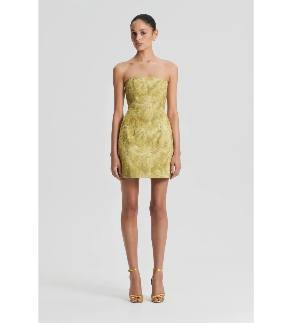 Scanlan Theodore Tinsel Linen Dress Green Size 8 - Image 1